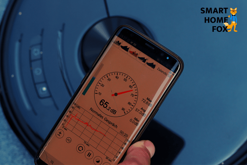 Measuring the volume of the Roborock S6 MaxV.